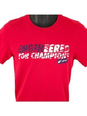 EFX Sportswear T Shirt Mens Size Small Red Engineered For Champions Made In USA